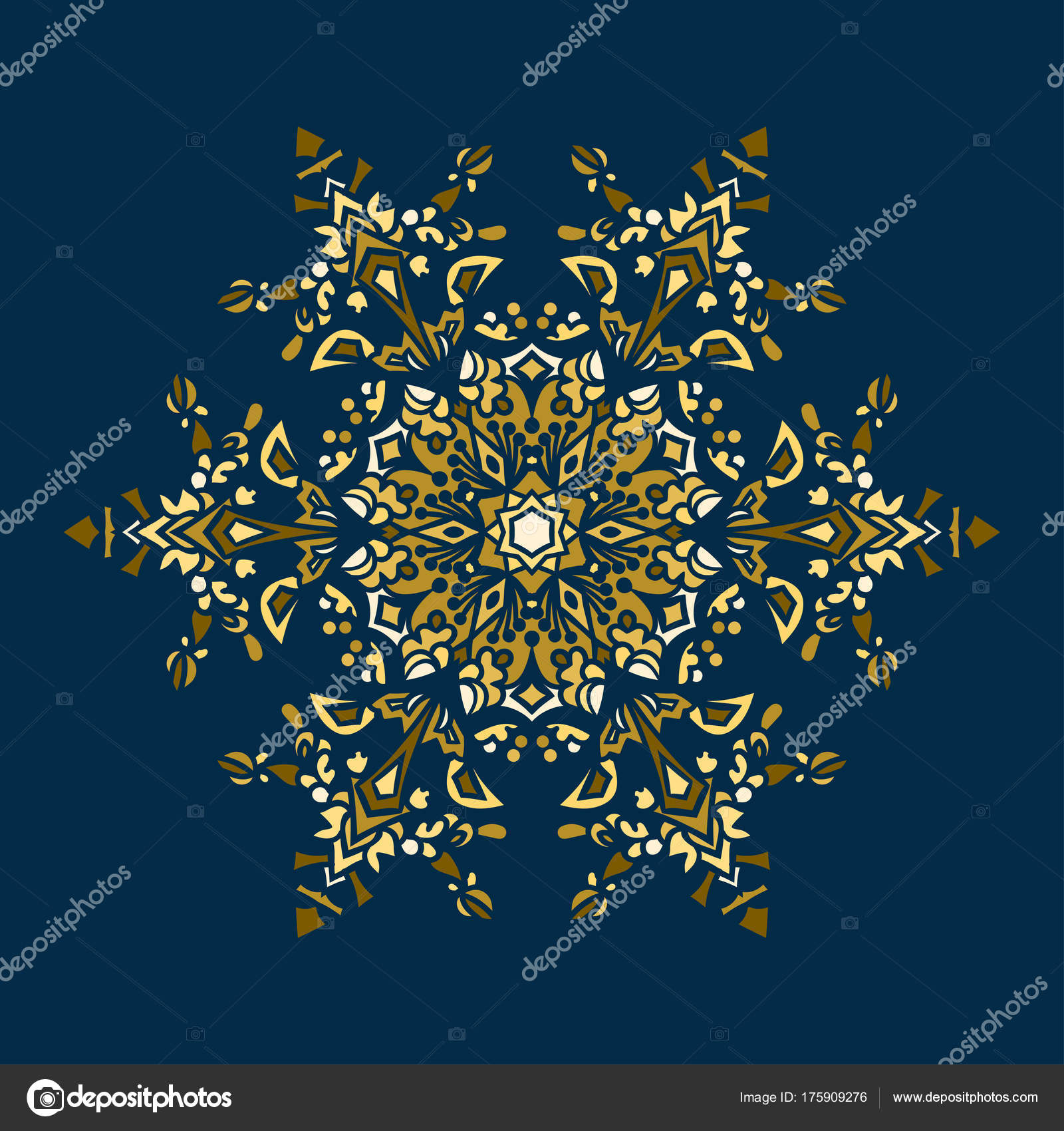 Fiocco di neve dorato dello stampino per inverno celebrazione decorazione Natale e anno nuovo auguri priorit  bassa dell invito di nozze Disegno del