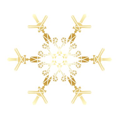 Altın şablon kar tanesi kış kutlama dekorasyon Noel ve yılbaşı tebrik kartı