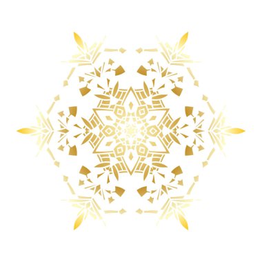 Altın şablon kar tanesi kış kutlama dekorasyon Noel ve yılbaşı tebrik kartı