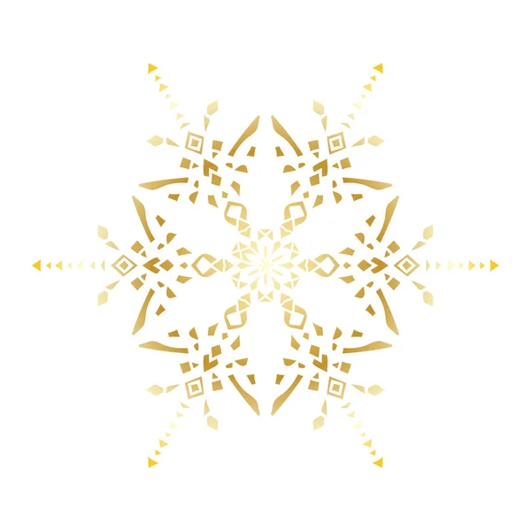 金色的雪花为冬季庆典装饰圣诞节和新年贺卡 — 图库矢量图片