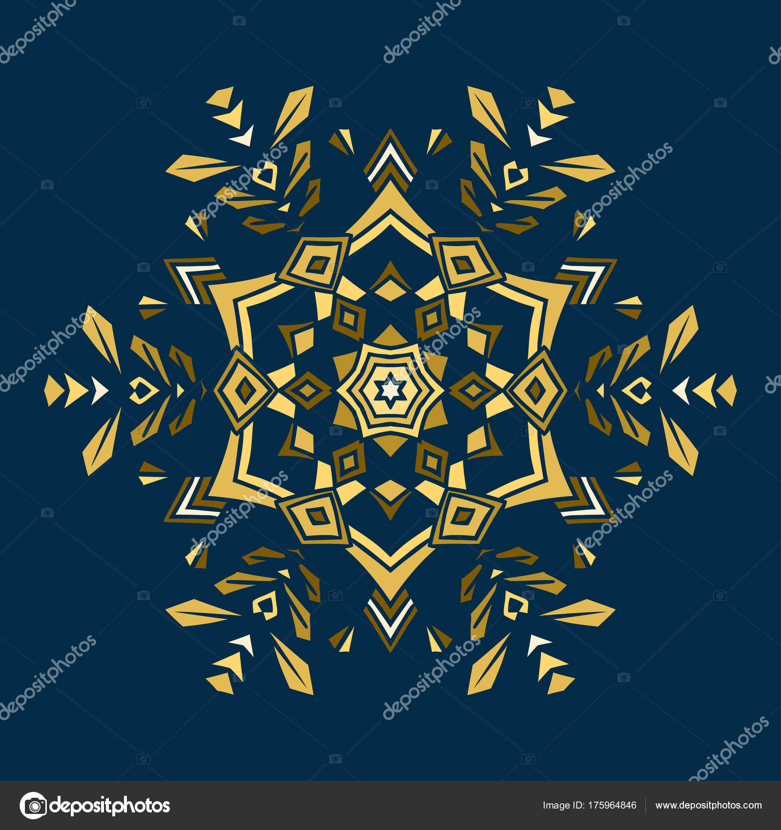 Fiocco di neve dorato dello stampino per inverno celebrazione decorazione Natale e anno nuovo auguri priorit  bassa dell invito di nozze Disegno del