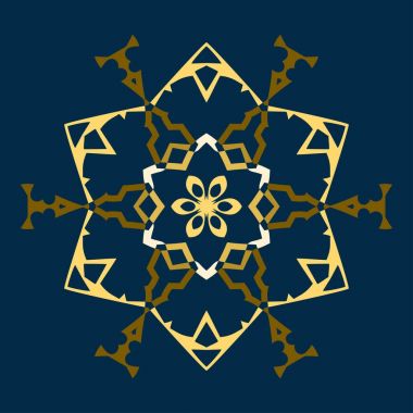 Altın renkli şablon kar tanesi kış kutlama dekorasyon Noel ve yılbaşı tebrik kartı