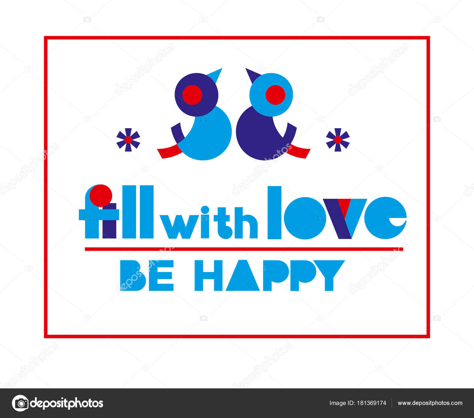 Manifesto di tipografia di giorno di San Valentino con gli uccelli svegli di amore testo per il disegno della ban ra cartolina d auguri