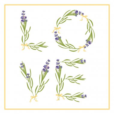 Tipografi sloganı ile lavanta çiçek metin t shirt baskı, nakış, aşkına tasarlayın. Grafik ve baskılı tişört