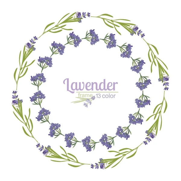 Lila lavendel vackra blommiga ramar mall i akvarell stil isolerad på vit bakgrund för dekorativ design, bröllop kort, inbjudan, resor Rackarn — Stock vektor