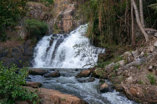 Datanla waterfall, freezing waterfall stream flowing photography waterfall in Dalat, vietnam