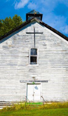 Webbville 'deki eski kilisenin detayları, Ky.