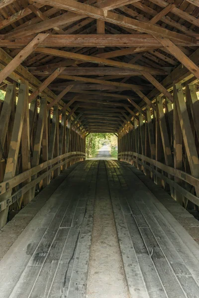 Colville Covered Bridge Interior 1 — стокове фото