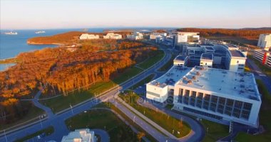 Panoramik Fefu kampüs. Bölge bir Uzak Doğu Federal Üniversitesi