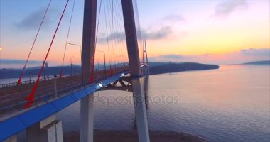 Vladivostok, Rusya - 20 Ağustos 2017: Vladivostok 'un havadan görünüşü