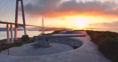 Vladivostok, Rusya - 20 Ağustos 2017: Vladivostok 'un havadan görünüşü