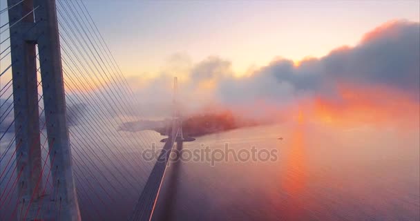 Vladivostok Russia August 2017 Aerial View Vladivostok — Stock Video