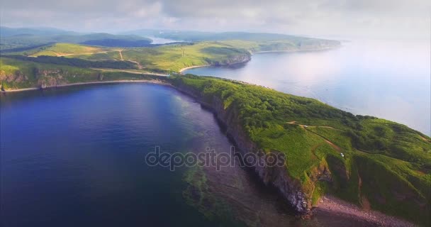 Vladivostok Rússia Agosto 2017 Vista Aérea Ilha Perto Vladivostok — Vídeo de Stock