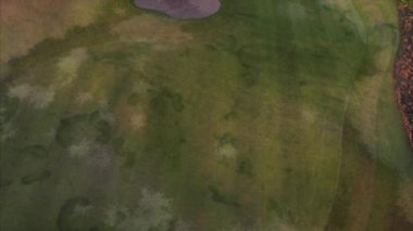 Endonezya 'nın Bali adasındaki golf sahasının yeşil yüzeyi. 