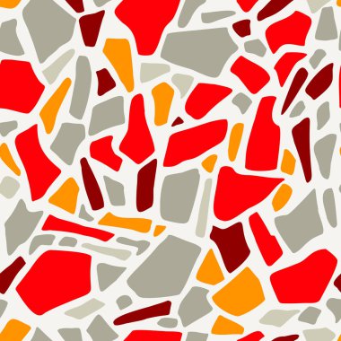 Terrazzo tarzında soyut, pürüzsüz bir şekil..