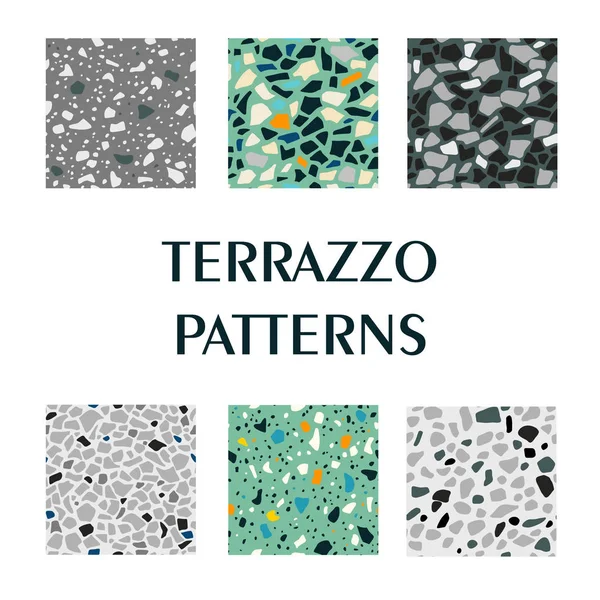 Terrazzo tarzında soyut, pürüzsüz bir şekil..
