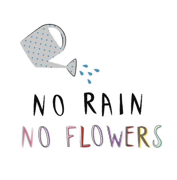 Όχι βροχή. Χωρίς λουλούδια.. — Διανυσματικό Αρχείο