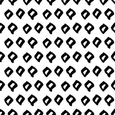 Soyut el, kusursuz desen çizmiş. Mürekkep izi. Kareler şekiller. Siyah beyaza. Basit bir doku. Skeç tarzı. Kumaşlar, ambalaj kağıtları, duvar kağıtları için