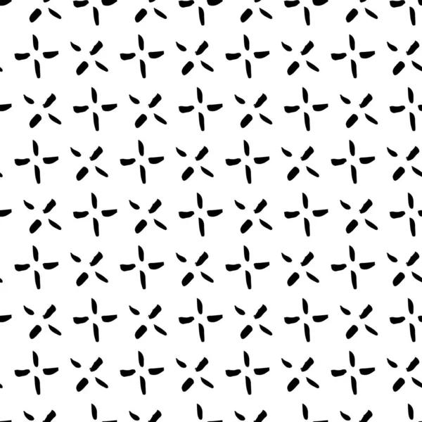 Αφηρημένο Χέρι Που Χωρίς Ραφή Μοτίβο Σημάδι Μελανιού Τετράγωνα Σχήματα — Διανυσματικό Αρχείο