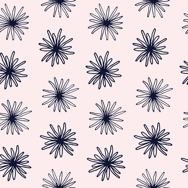 Romantique Motif Floral Vectoriel Sans Couture Avec Des Fleurs Abstraites — Image vectorielle