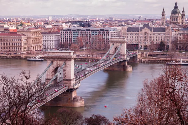 Chain Bridge long exposure — Stock Photo, Image