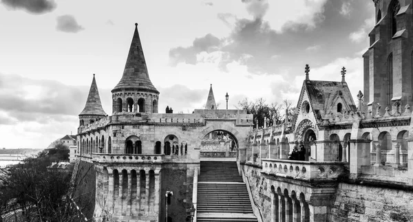 Fishermans Bastion monokróm — Stock Fotó