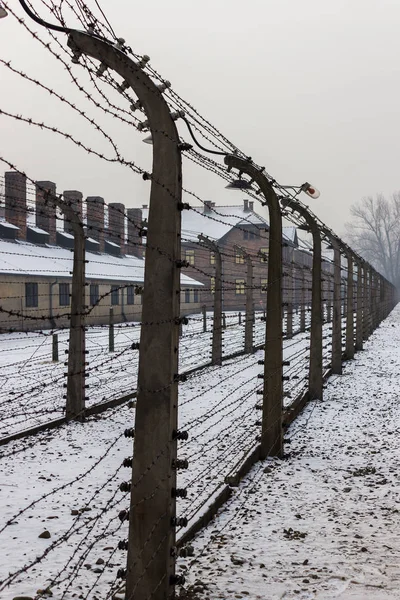Auschwitz ı çevresindeki çevre çit yakın çekim