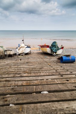 Sheringham kızak Kuzey Norfolk sahilindeki
