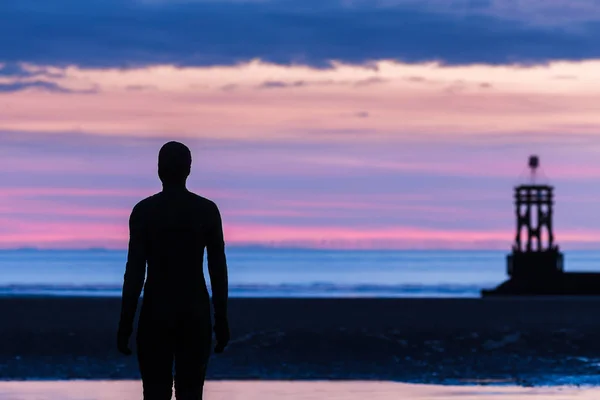 O pôr do sol transforma-se em crepúsculo — Fotografia de Stock