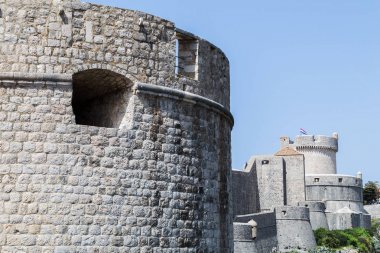 Outside of Dubrovnik's city walls clipart