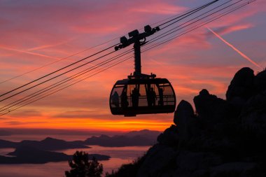 Dubrovnik teleferik silüeti