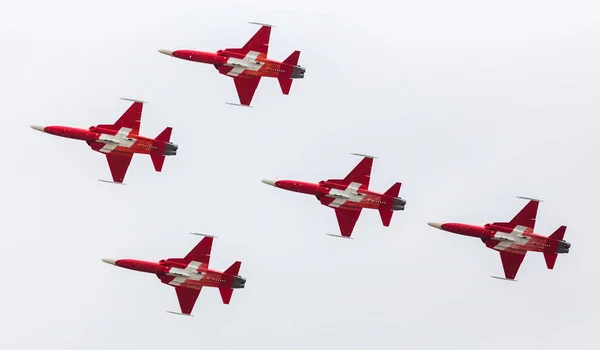 Patrouille Suisse düzende. — Stok fotoğraf