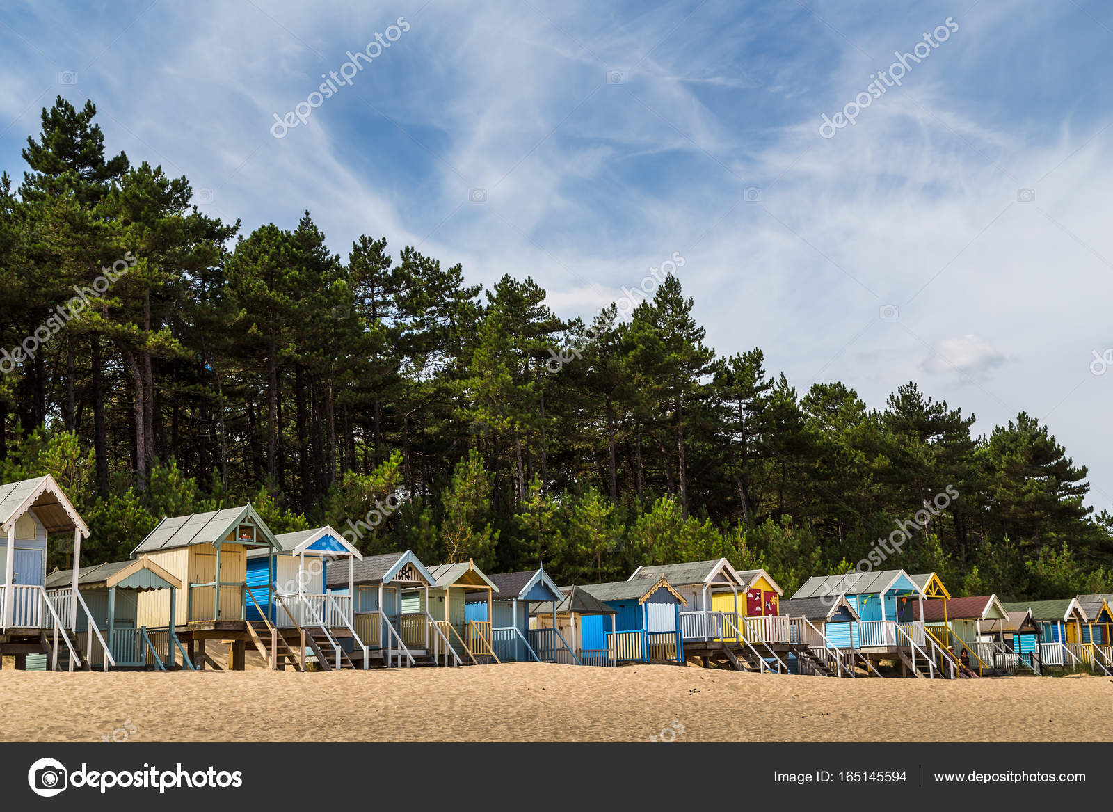 images North Norfolk Beach Huts https depositphotos com 165145594 stock photo beach huts by the pine html