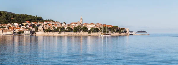 Reflections of Korcula old town — Stock Photo, Image
