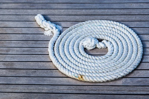 Rope neatly left on a boat