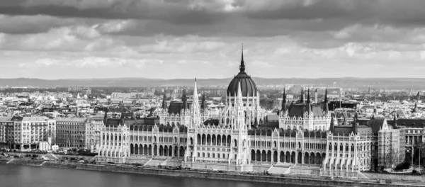 Magyar Országház Budapest Budai Oldaláról Magyarország 2013 Februárjában — Stock Fotó