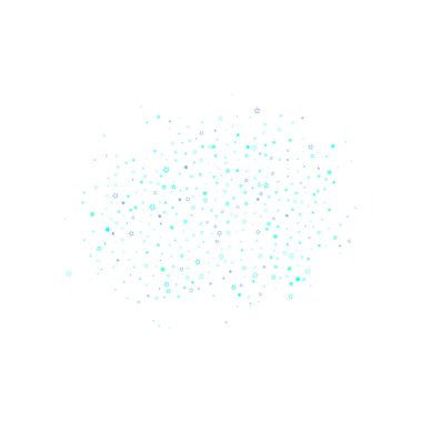 Mavi, turkuaz, turkuaz parıltılı yıldız konfetisi