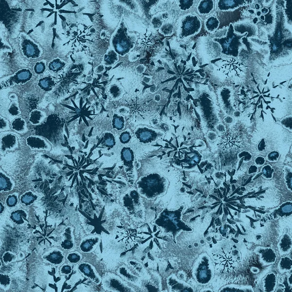 Azul blanco magia nieve hoarfrost — Foto de Stock