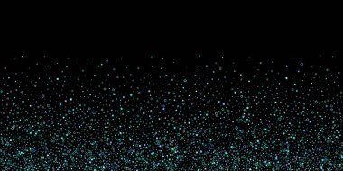 Mavi, turkuaz, turkuaz parıltılı yıldızlar, konfeti.
