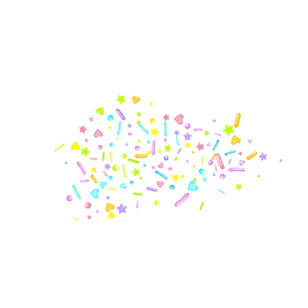 Espolvorea granulado. Pastel postre panadería confeti — Vector de stock