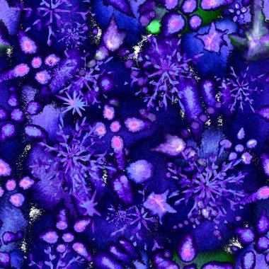 Mavi beyaz sihirli kar toprağı