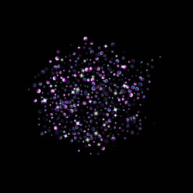 Mor parıltılı yıldız konfetisi küçük kıvılcım menekşesi