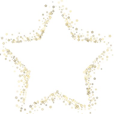 Parlayan Yıldızlar. Lüks Konfeti Küçük Altın Noel