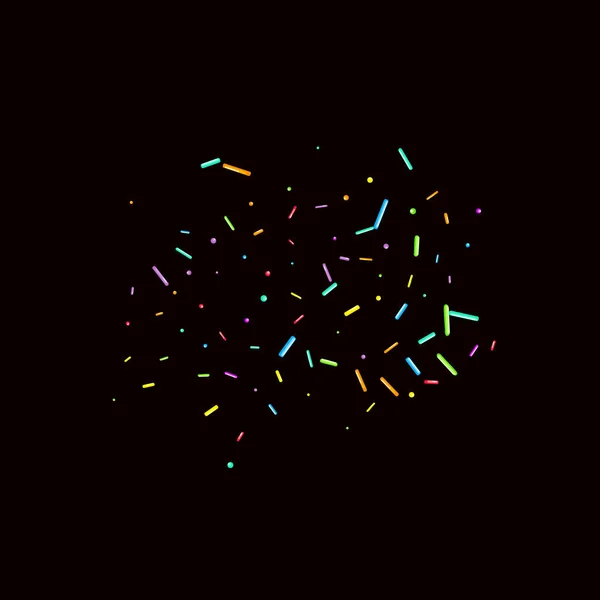 Φόντο πάρτι Sprinkles κοκκώδες. Γλυκά κομφετί — Διανυσματικό Αρχείο