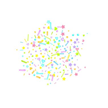 Pırıl pırıl. Kek, tatlı, fırın konfetisi.