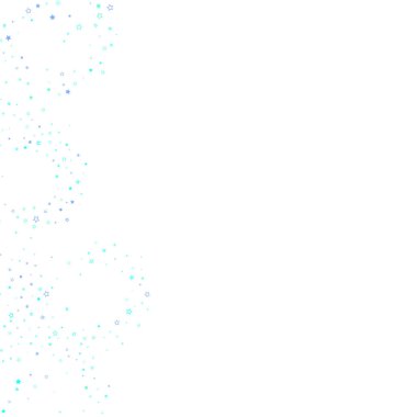 Mavi, turkuaz, turkuaz parıltılı yıldız konfetisi