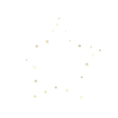 Altın parıltısı konfetisi parlıyor