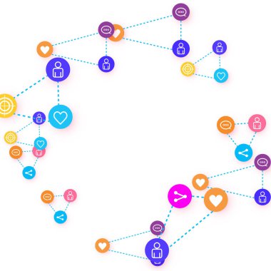 Sosyal medya pazarlaması, İletişim konsepti.
