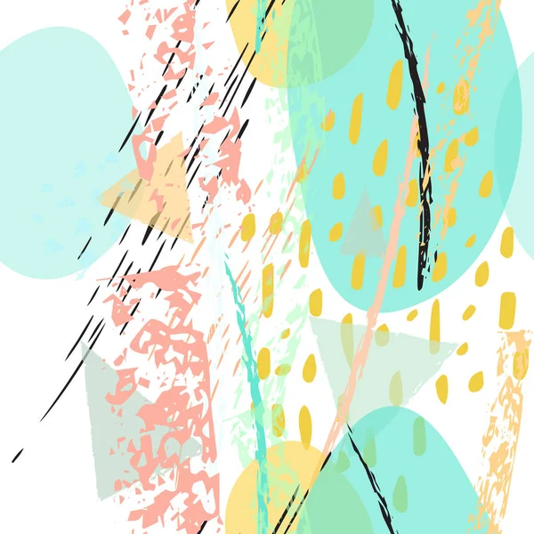 Collage Hedendaagse Texturen. Artistiek modern — Stockvector