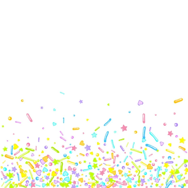 Espolvorea granulado. Pastel postre panadería confeti — Vector de stock